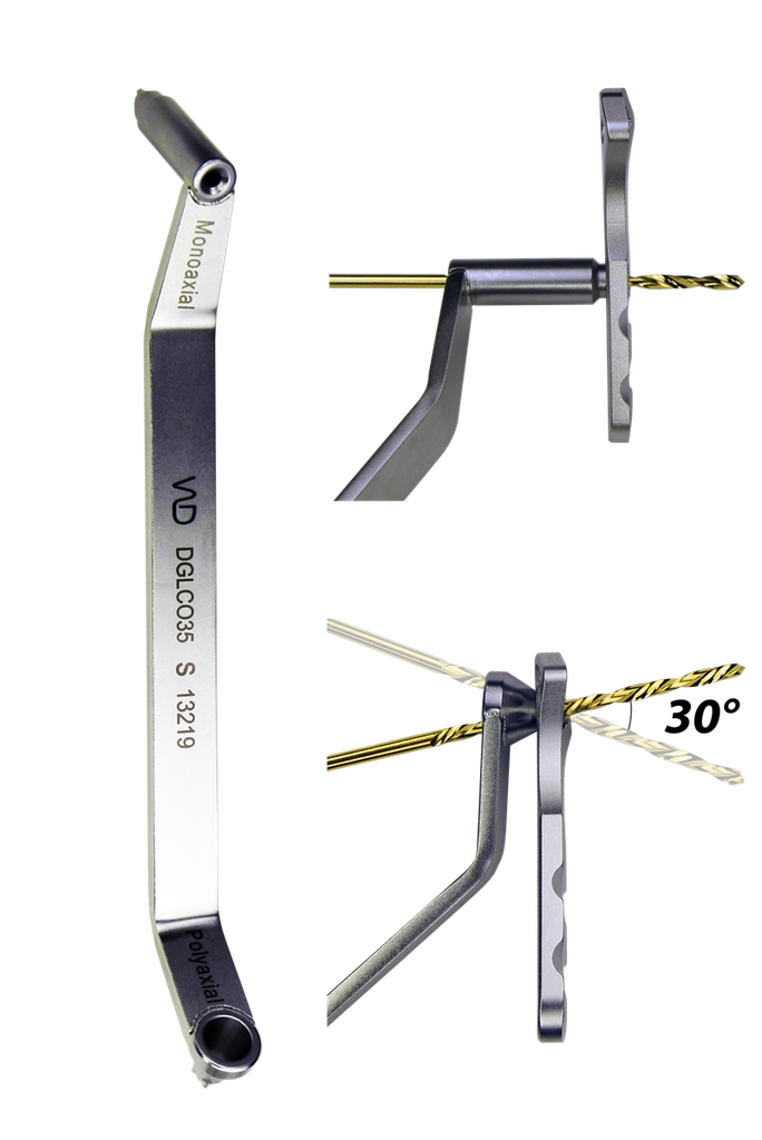 The Mini ULS Combination Drill Guides for 2.4mm Locking Screws (1.6mm drill bit)